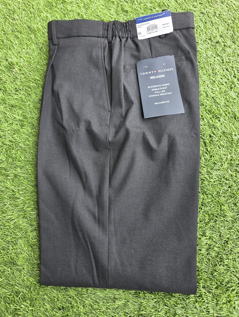 Tommy Hilfiger Mens Dress Pants 32x30 Charcoal Wrinkle Free Career NWT $95 - Picture 2 of 6